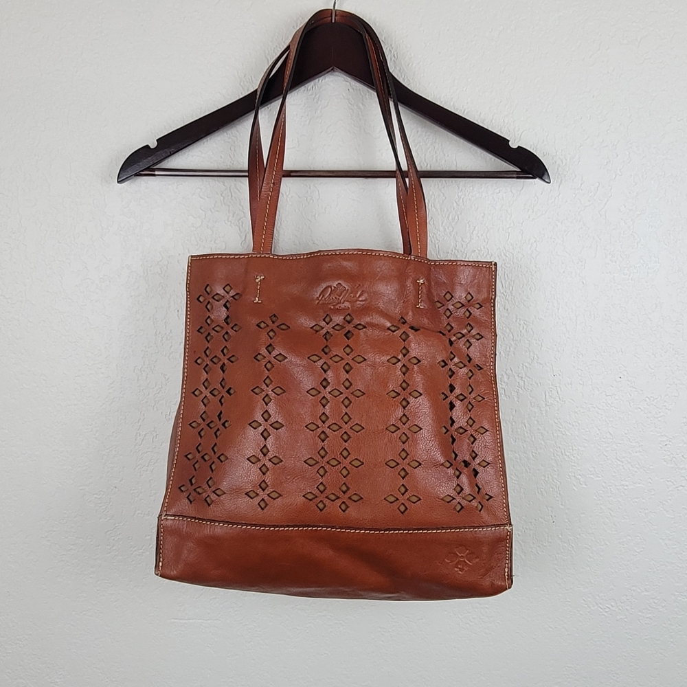 Patricia Nash Italian Leather Shoulder Tote Bag Heritage Collection
